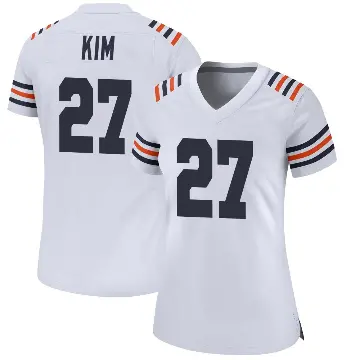＃27 Women's Jonathan Kim White Game Chicago Bears Alternate Classic Jersey