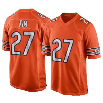 ＃27 Youth Jonathan Kim Orange Game Chicago Bears Alternate Jersey