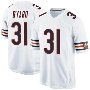 ＃31 Youth Kevin Byard III White Game Chicago Bears Jersey