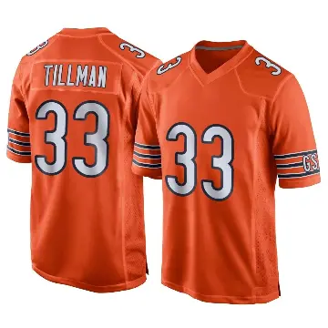 ＃33 Men's Charles Tillman Orange Game Chicago Bears Alternate Jersey