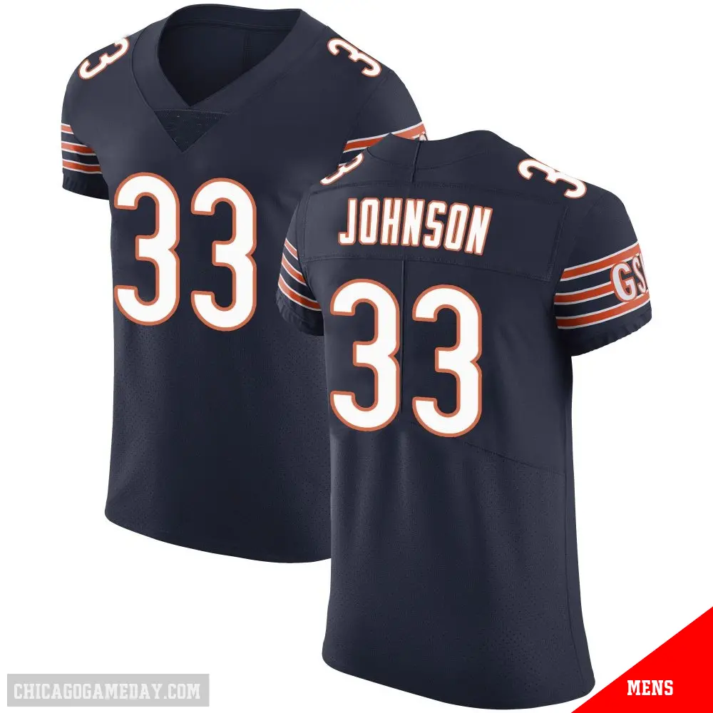 ＃33 Men's Tysheem Johnson Navy Elite Chicago Bears Team Color Vapor Untouchable Jersey