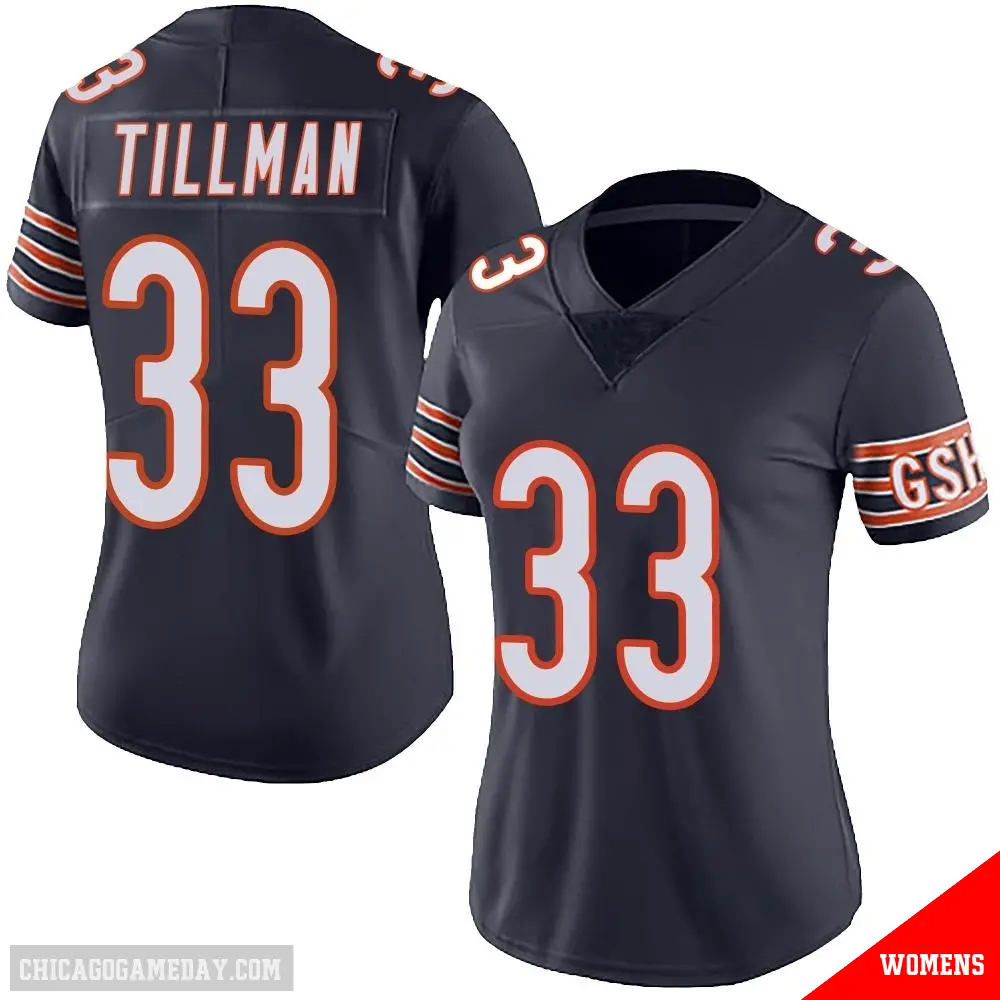 ＃33 Women's Charles Tillman Navy Limited Chicago Bears Team Color Vapor Untouchable Jersey