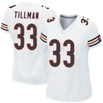 ＃33 Women's Charles Tillman White Game Chicago Bears Jersey