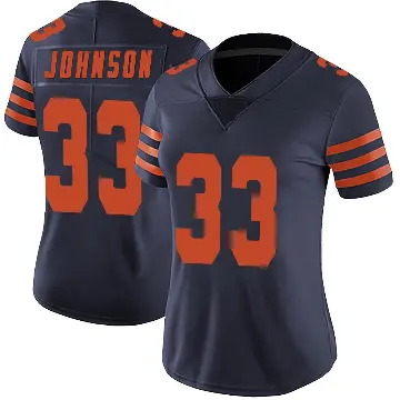 ＃33 Women's Tysheem Johnson Navy Blue Limited Chicago Bears Alternate Vapor Untouchable Jersey