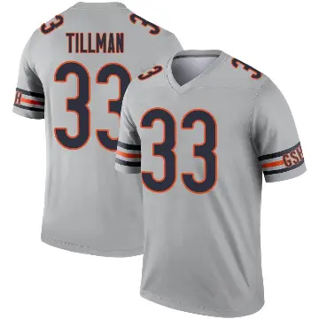 ＃33 Youth Charles Tillman Legend Chicago Bears Inverted Silver Jersey