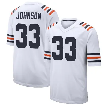 ＃33 Youth Tysheem Johnson White Game Chicago Bears Alternate Classic Jersey