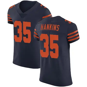 ＃35 Men's Deion Hankins Navy Blue Elite Chicago Bears Alternate Vapor Untouchable Jersey