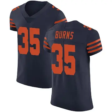 ＃35 Men's Major Burns Navy Blue Elite Chicago Bears Alternate Vapor Untouchable Jersey