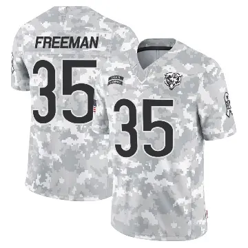 ＃35 Men's Royce Freeman Arctic Camo Limited Chicago Bears 2024 Salute to Service Jersey