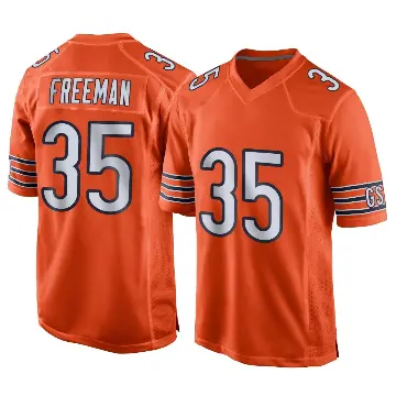 ＃35 Men's Royce Freeman Orange Game Chicago Bears Alternate Jersey