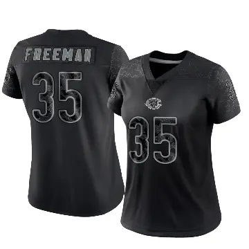＃35 Women's Royce Freeman Black Limited Chicago Bears Reflective Jersey