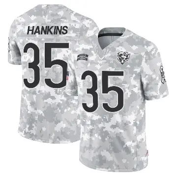 ＃35 Youth Deion Hankins Arctic Camo Limited Chicago Bears 2024 Salute to Service Jersey
