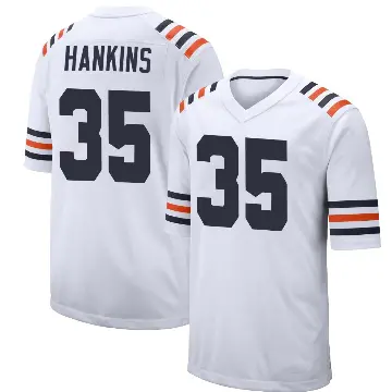 ＃35 Youth Deion Hankins White Game Chicago Bears Alternate Classic Jersey