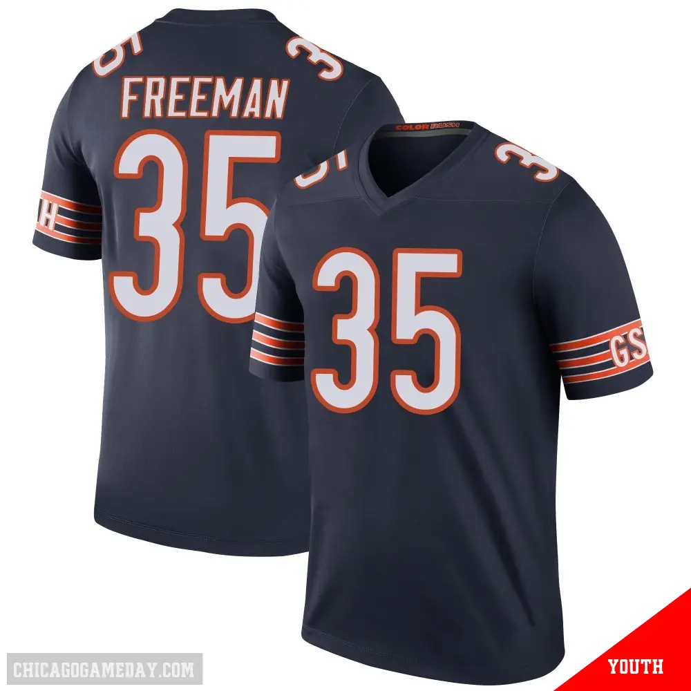 ＃35 Youth Royce Freeman Navy Legend Chicago Bears Color Rush Jersey