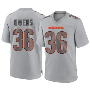 ＃36 Men's Jonathan Owens Gray Game Chicago Bears Atmosphere Fashion Jersey
