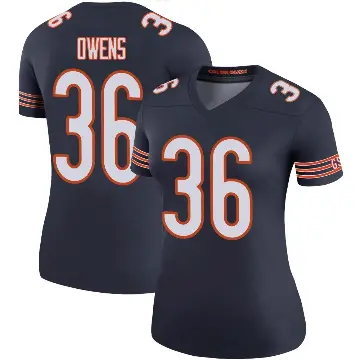 ＃36 Women's Jonathan Owens Navy Legend Chicago Bears Color Rush Jersey