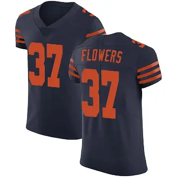 ＃37 Men's Tre Flowers Navy Blue Elite Chicago Bears Alternate Vapor Untouchable Jersey