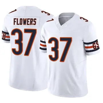 ＃37 Men's Tre Flowers White Limited Chicago Bears Vapor F.U.S.E. Jersey