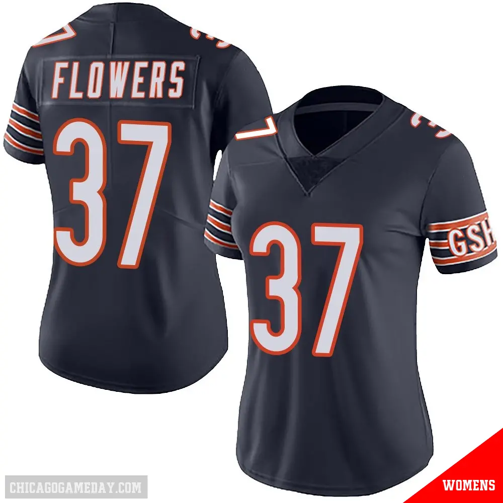 ＃37 Women's Tre Flowers Navy Limited Chicago Bears Team Color Vapor Untouchable Jersey