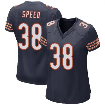 ＃38 Women's Ameer Speed Navy Game Chicago Bears Team Color Jersey
