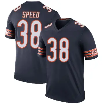 ＃38 Youth Ameer Speed Navy Legend Chicago Bears Color Rush Jersey