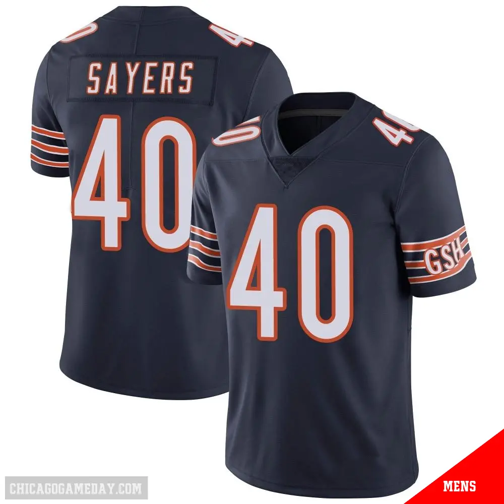 ＃40 Men's Gale Sayers Navy Limited Chicago Bears Team Color Vapor Untouchable Jersey