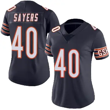 ＃40 Women's Gale Sayers Navy Limited Chicago Bears Team Color Vapor Untouchable Jersey