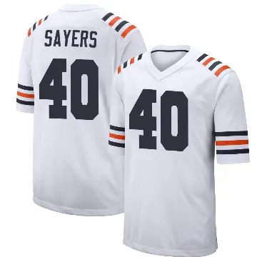 ＃40 Youth Gale Sayers White Game Chicago Bears Alternate Classic Jersey