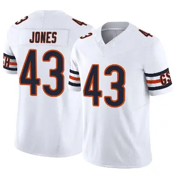 ＃43 Men's Carl Jones White Limited Chicago Bears Vapor F.U.S.E. Jersey
