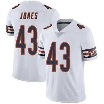 ＃43 Men's Carl Jones White Limited Chicago Bears Vapor Untouchable Jersey