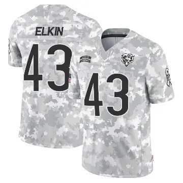 ＃43 Men's Luke Elkin Arctic Camo Limited Chicago Bears 2024 Salute to Service Jersey