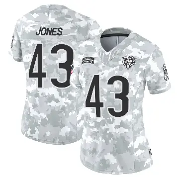 ＃43 Women's Carl Jones Arctic Camo Limited Chicago Bears 2024 Salute to Service Jersey