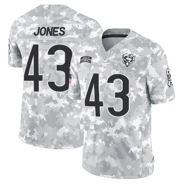 ＃43 Youth Carl Jones Arctic Camo Limited Chicago Bears 2024 Salute to Service Jersey