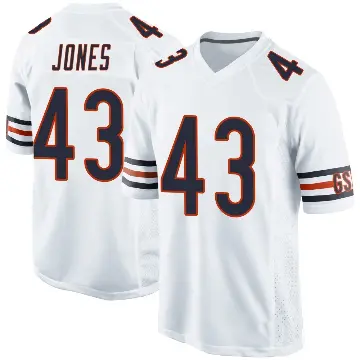 ＃43 Youth Carl Jones White Game Chicago Bears Jersey