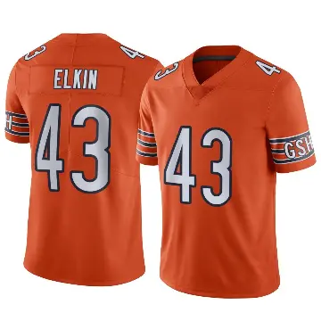 ＃43 Youth Luke Elkin Orange Limited Chicago Bears Alternate Vapor Jersey