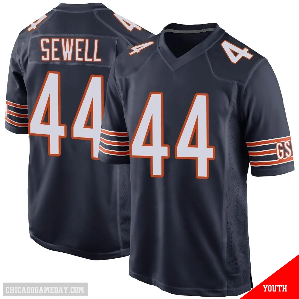 ＃44 Youth Noah Sewell Navy Game Chicago Bears Team Color Jersey