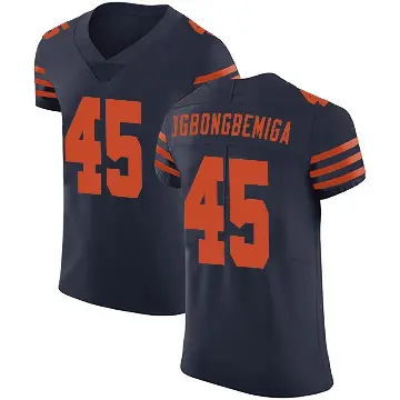 ＃45 Men's Amen Ogbongbemiga Navy Blue Elite Chicago Bears Alternate Vapor Untouchable Jersey