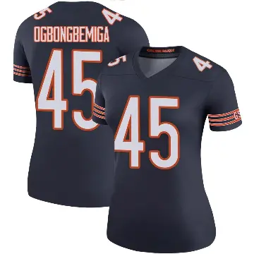 ＃45 Women's Amen Ogbongbemiga Navy Legend Chicago Bears Color Rush Jersey