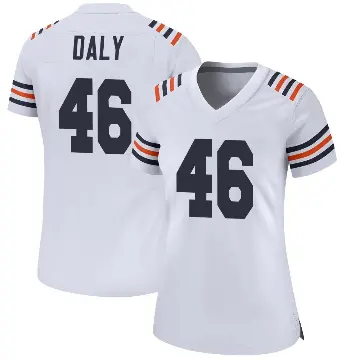 ＃46 Women's Scott Daly White Game Chicago Bears Alternate Classic Jersey