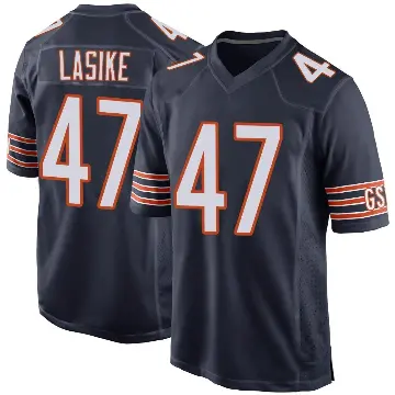 ＃47 Men's Paul Lasike Navy Game Chicago Bears Team Color Jersey
