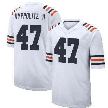 ＃47 Men's Ruben Hyppolite II White Game Chicago Bears Alternate Classic Jersey