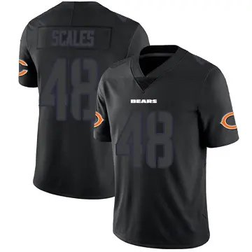 ＃48 Men's Patrick Scales Black Impact Limited Chicago Bears Jersey