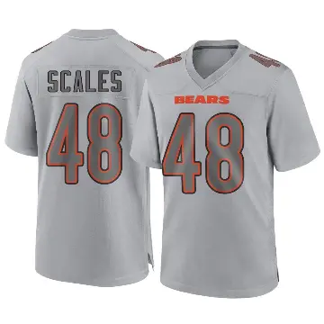 ＃48 Men's Patrick Scales Gray Game Chicago Bears Atmosphere Fashion Jersey