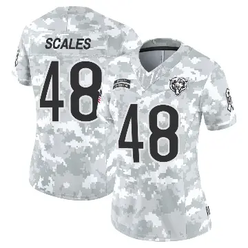 ＃48 Women's Patrick Scales Arctic Camo Limited Chicago Bears 2024 Salute to Service Jersey