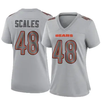 ＃48 Women's Patrick Scales Gray Game Chicago Bears Atmosphere Fashion Jersey
