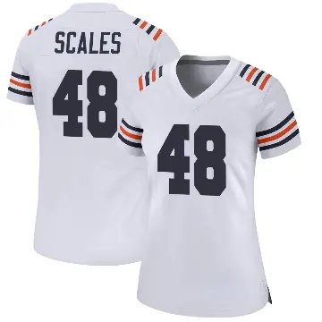 ＃48 Women's Patrick Scales White Game Chicago Bears Alternate Classic Jersey