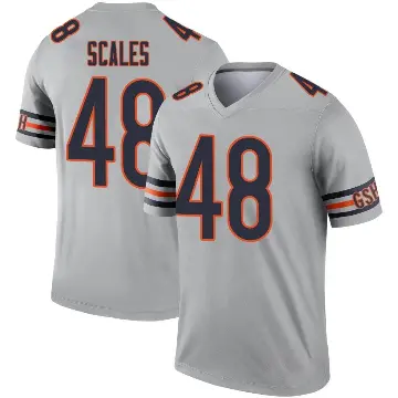 ＃48 Youth Patrick Scales Legend Chicago Bears Inverted Silver Jersey
