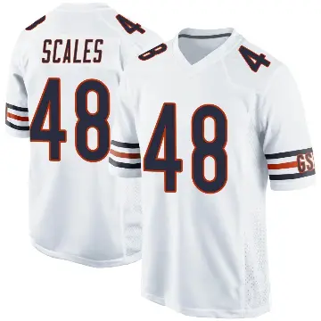 ＃48 Youth Patrick Scales White Game Chicago Bears Jersey