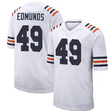 ＃49 Men's Tremaine Edmunds White Game Chicago Bears Alternate Classic Jersey