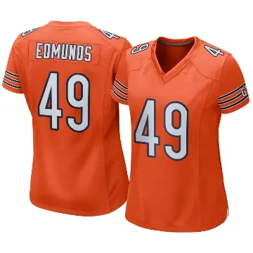 ＃49 Women's Tremaine Edmunds Orange Game Chicago Bears Alternate Jersey